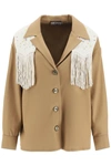 SIEDRES SIEDRES OVERSHIRT WITH EMBROIDERED FRINGED PANEL