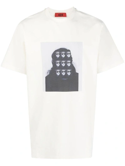 424 Graphic Print T-shirt In White