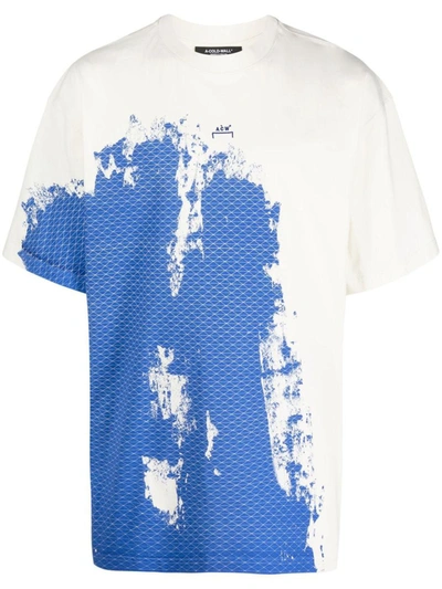 A-cold-wall* Brushstroke Abstrast-print Short-sleeved T-shirt In White