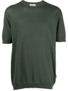 John Smedley Short-sleeve Cotton T-shirt In Green