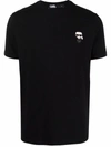 Karl Lagerfeld Rubber Karl Patch T-shirt In Black