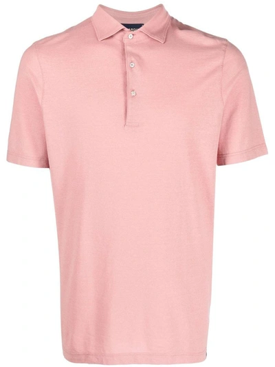Lardini Cotton Short-sleeved Polo Shirt In Pink