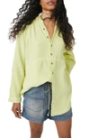 Free People Summer Daydream Tunic Shirt In Key Lime Pie