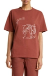 BODE EMBROIDERED PONY COTTON T-SHIRT