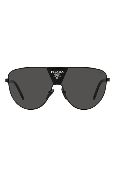 Prada Eyewear Rectangle Frame Sunglasses In Black