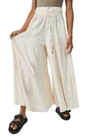 Free People In Paradise Wide Leg Pants In Ecru