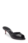 Christian Louboutin East Napa Kitten-heel Red Sole Mules In Black