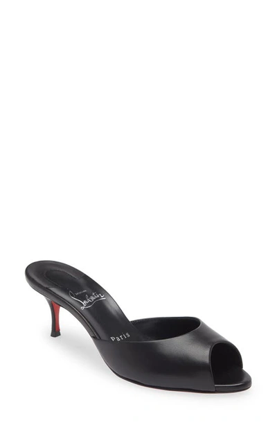 CHRISTIAN LOUBOUTIN ME DOLLY KITTEN HEEL PEEP TOE SLIDE SANDAL