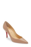 Christian Louboutin Apostrophy Pointy Toe Pump In Beige
