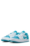 Jordan Men's Air  1 Low Shoes In White/ Gold/ Aquatone