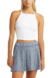 Zella Sunny Side Support Crop Tank In White
