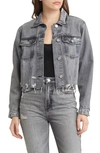 Frame Ripped Distressed Denim Trucker Jacket In Kallin Rips