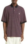 UNDERCOVER STRIPE SHORT SLEEVE COTTON POLO