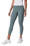 Spanx Booty Boost High-ris Stretch-woven Leggings In Hazy Blue Grey
