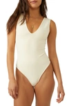 Free People Intimately Fp Keep It Sleek Bodysuit In Tofu