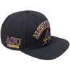 PRO STANDARD PRO STANDARD BLACK ALCORN STATE BRAVES ARCH OVER LOGO EVERGREEN SNAPBACK HAT