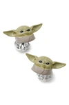 Cufflinks, Inc 3d Grogu Cuff Links In Green