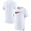 Nike White Paris Saint-germain Swoosh T-shirt In White