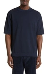 Thom Sweeney Cotton-crepe T-shirt In Blue