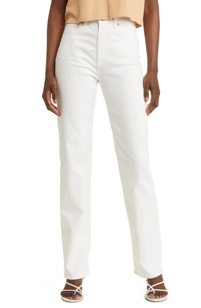 Ag Alexxis High Waist Straight Leg Jeans In Modern White