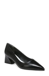 Franco Sarto Racer-pump Pointed Toe Block Heel Pumps In Black