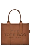 Marc Jacobs Womens Tan The Leather Medium Tote Bag In Argan Oil
