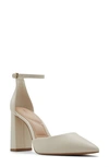 Aldo Millgate Block Heel Pointed Toe Sandal In White