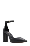 Aldo Millgate Block Heel Pointed Toe Sandal In Other Black