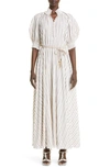 Zimmermann Devi Metallic-cotton Maxi Swing Dress In Ivory