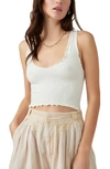Free People Intimately Fp Here For You Racerback Crop Tank In White