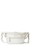 Mz Wallace Crosby Convertible Sling Bag In Pearl Metallic/gold