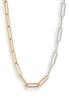 Jenny Bird Andi Paperclip Link Necklace In Two Tone