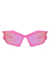 Givenchy 69mm Geometric Sunglasses In Matte Pink / Violet