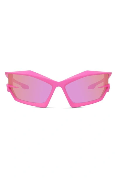 Givenchy 69mm Geometric Sunglasses In Matte Pink / Violet