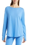 Zella Relaxed Long Sleeve T-shirt In Blue Regatta