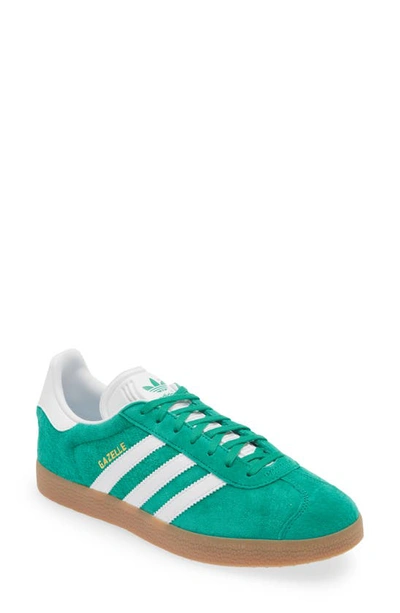 Adidas Originals Gazelle Sneaker In Court Green/ftwr White/gum4
