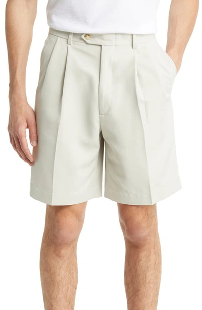 Berle Pleated Shorts In Stone