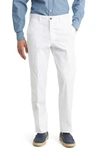 Berle Charleston Khaki Cotton Stretch Twill Chino Pants In White