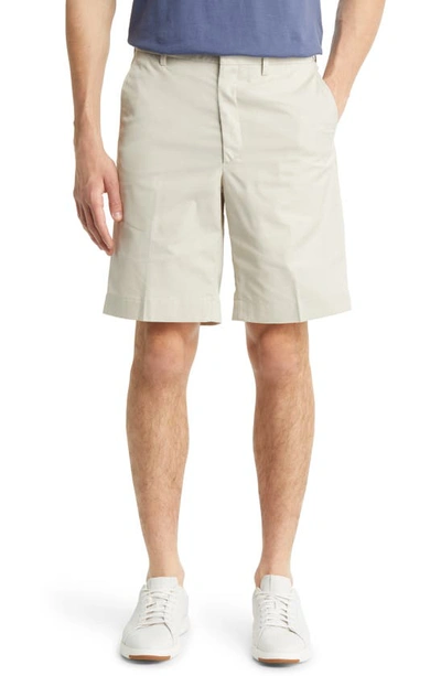 Berle Prime Pleated Poplin Shorts In Light Tan