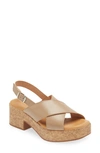 Cordani Malin Platform Sandal In Lino Leather
