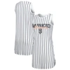 Concepts Sport Women's  White San Francisco Giants Reel Pinstripe Knit Sleeveless Nightshirt In White