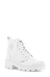 Palladium Womens Pallabase Leather Boots In White/ Black
