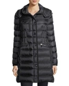 Moncler Hermine Hooded Puffer Jacket In Black