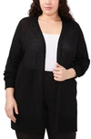 HALOGEN SIDE SLIT LINEN BLEND CARDIGAN