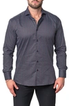 Maceoo Einstein Lolli Black Stretch Button-up Shirt In Black