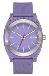 NIXON TIME TELLER OPP SILICONE STRAP WATCH, 39.5MM