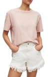 Allsaints Pippa Boyfriend Tee In Soft Pink