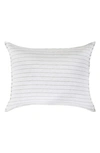 Pom Pom At Home Blake Stripe Linen Accent Pillow In White Natural
