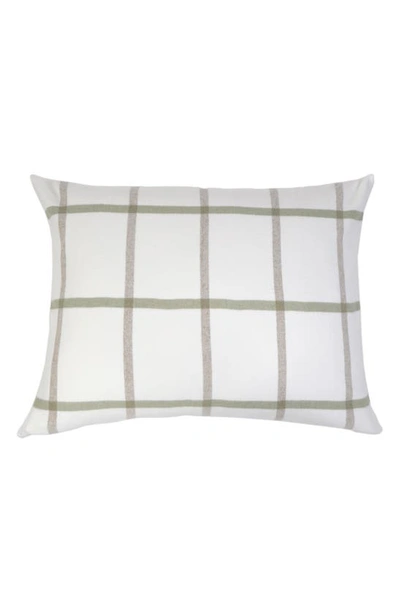 POM POM AT HOME COPENHAGEN WINDOWPANE CHECK COTTON ACCENT PILLOW