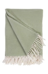 Pom Pom At Home Billie Throw Blanket In Sage
